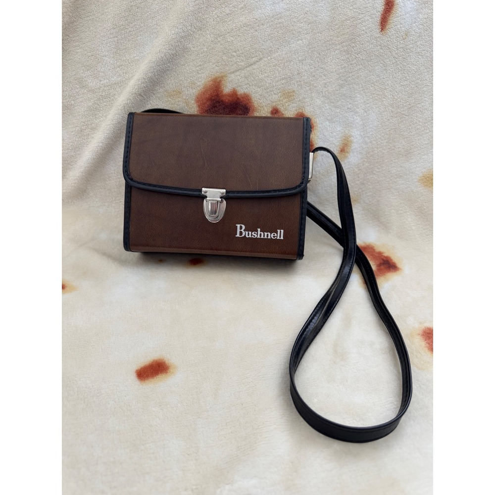 Vintage Bushnell 7x35 Binocular Hard Case Brown Carrying Case with Strap